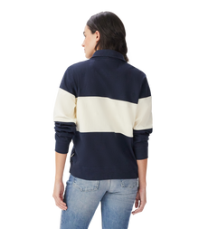 Trickett Panel Sweatshirt - Navy Ivory