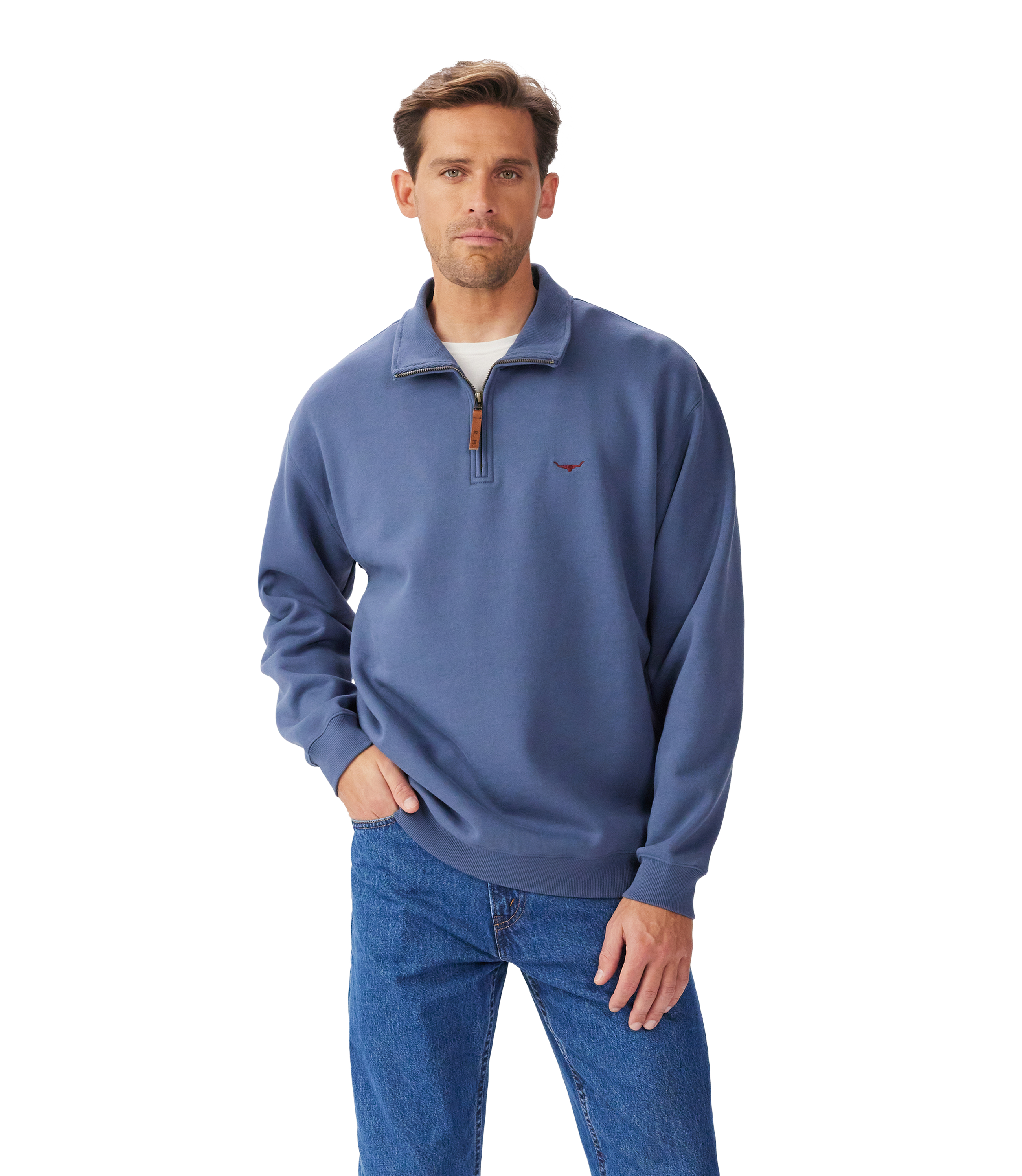 Mulyungarie 1/4 Zip Sweatshirt - Blue