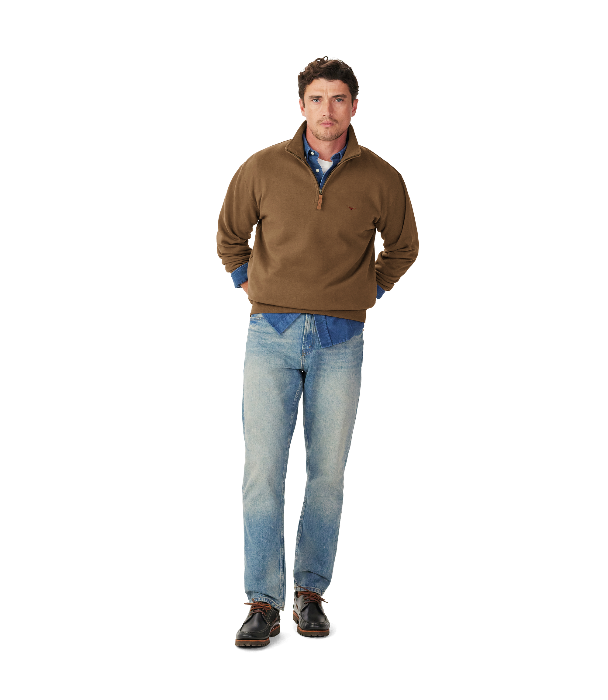 Mulyungarie 1/4 zip sweatshirt - Cigar