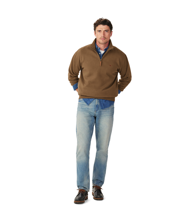 Mulyungarie 1/4 zip sweatshirt - Cigar