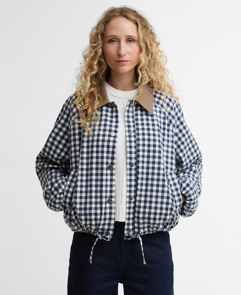 Barbour Ovingham Casual Jacket - Gingham Navy / Neutral
