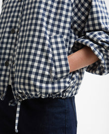 Barbour Ovingham Casual Jacket - Gingham Navy / Neutral