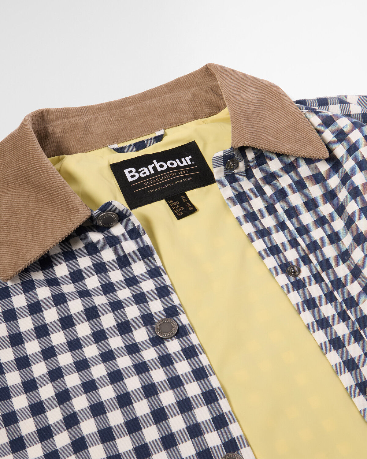 Barbour Ovingham Casual Jacket - Gingham Navy / Neutral