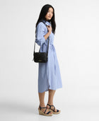 Avon Midi Dress - Chambray / White Stripe