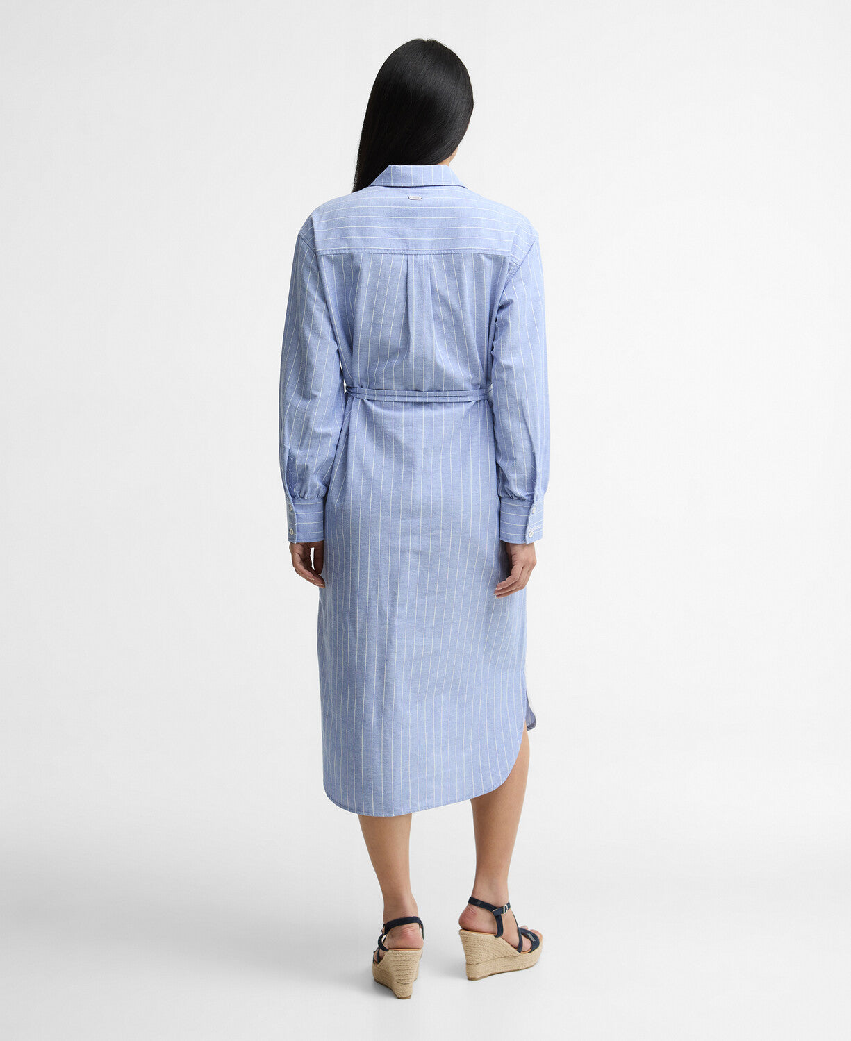 Avon Midi Dress - Chambray / White Stripe
