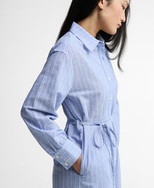 Avon Midi Dress - Chambray / White Stripe