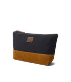 Tasman Zip Pouch - Navy/Tan