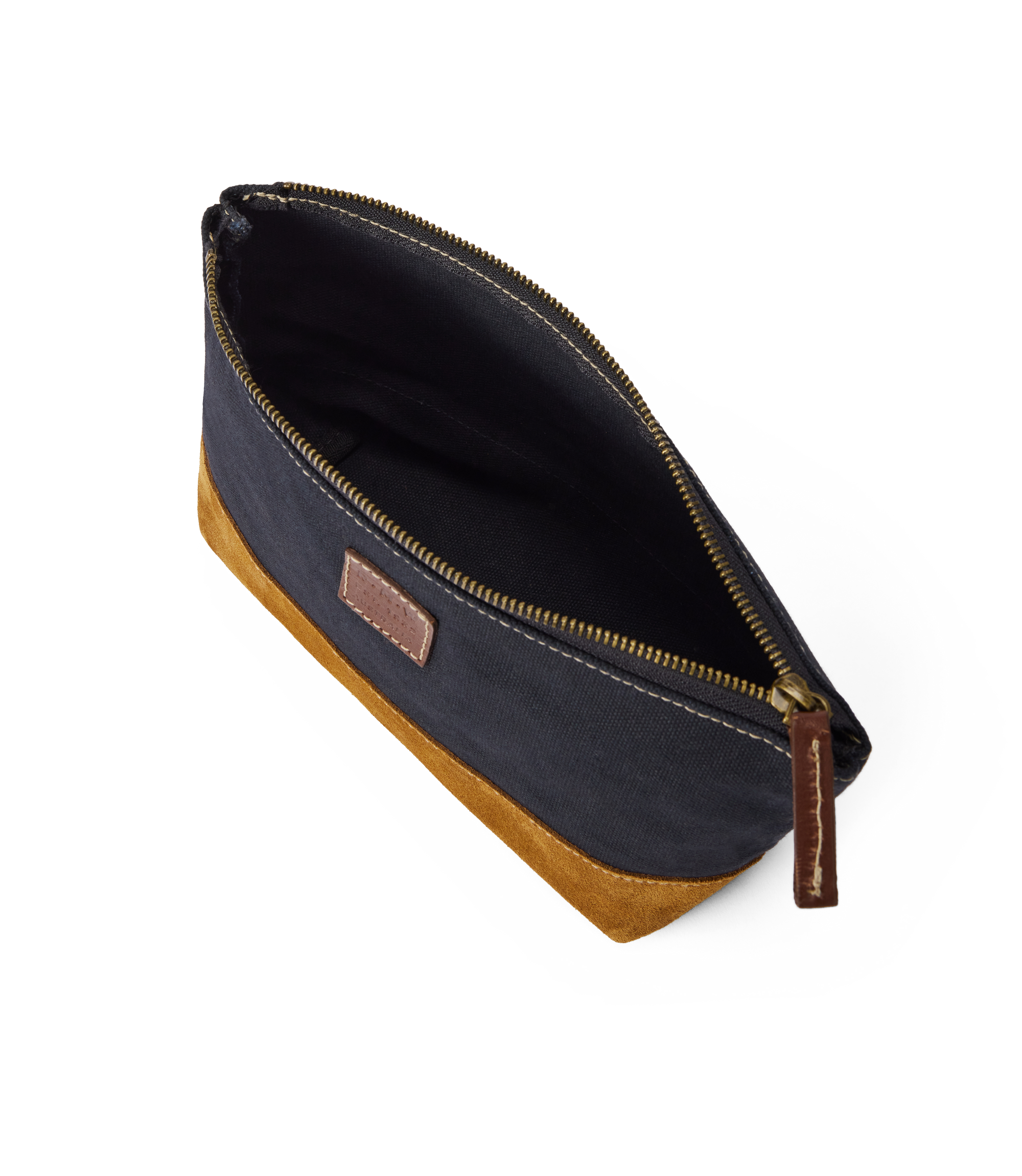Tasman Zip Pouch - Navy/Tan