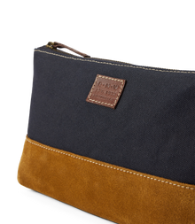 Tasman Zip Pouch - Navy/Tan