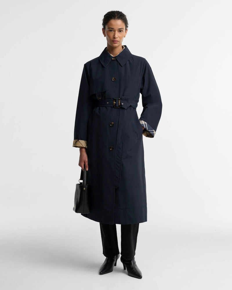 Antonella Showerproof Trench Coat - Navy
