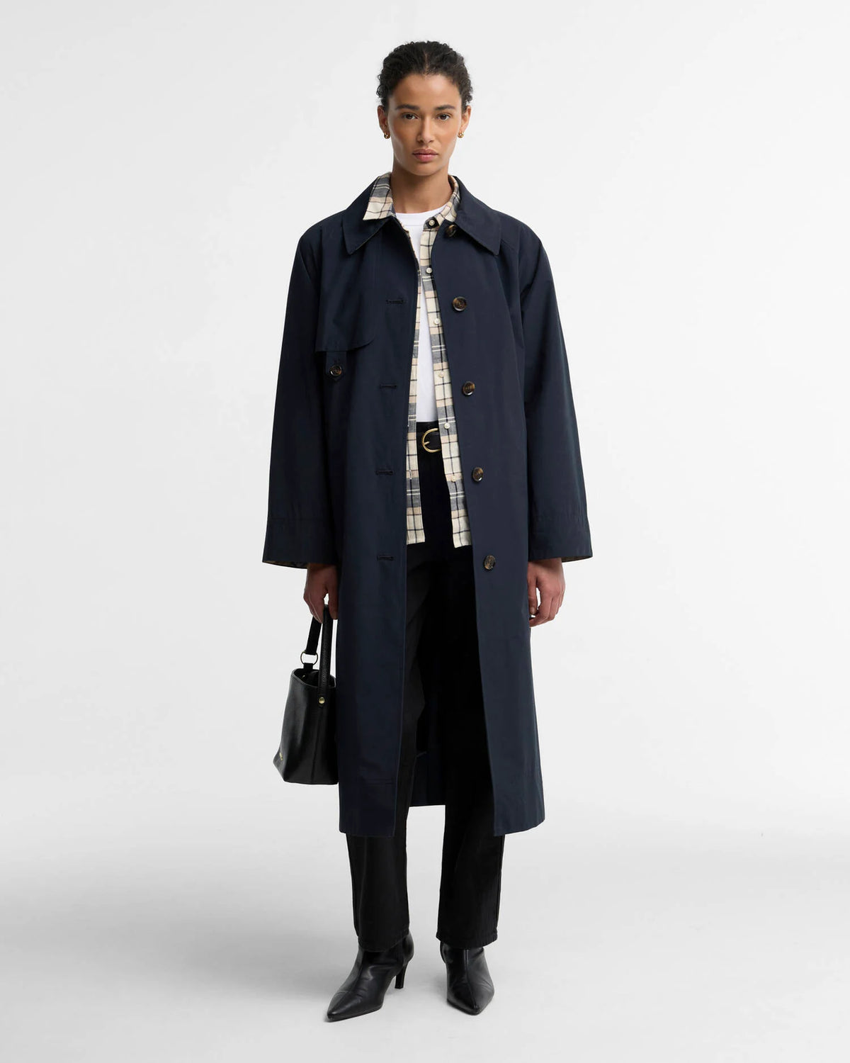 Antonella Showerproof Trench Coat - Navy