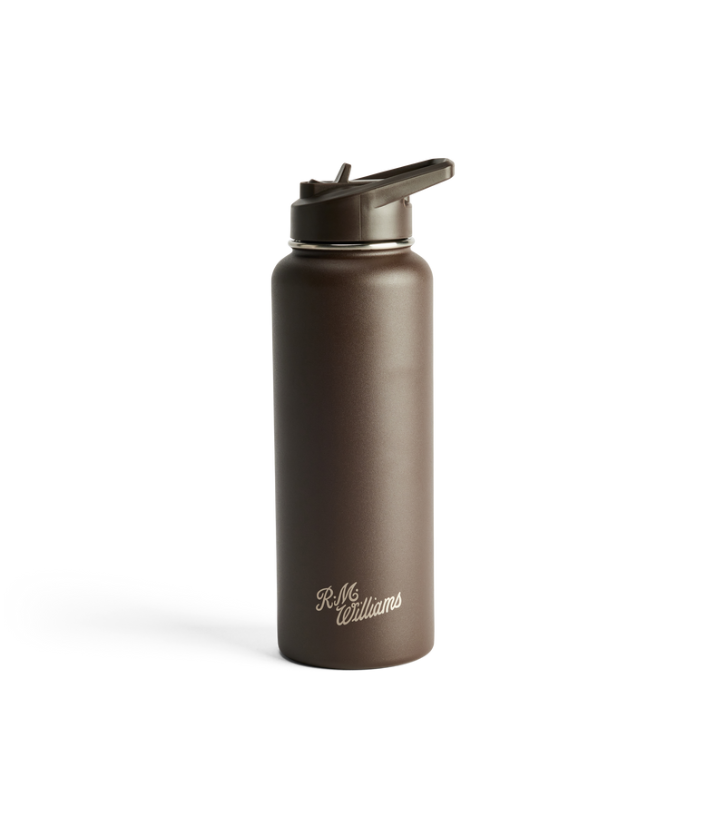 Straw Cap Water Bottle - Chestnut