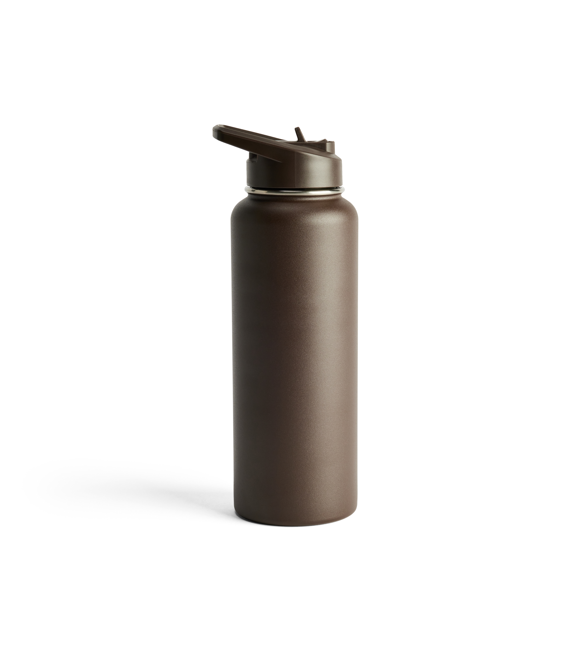 Straw Cap Water Bottle - Chestnut