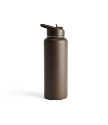 Straw Cap Water Bottle - Chestnut