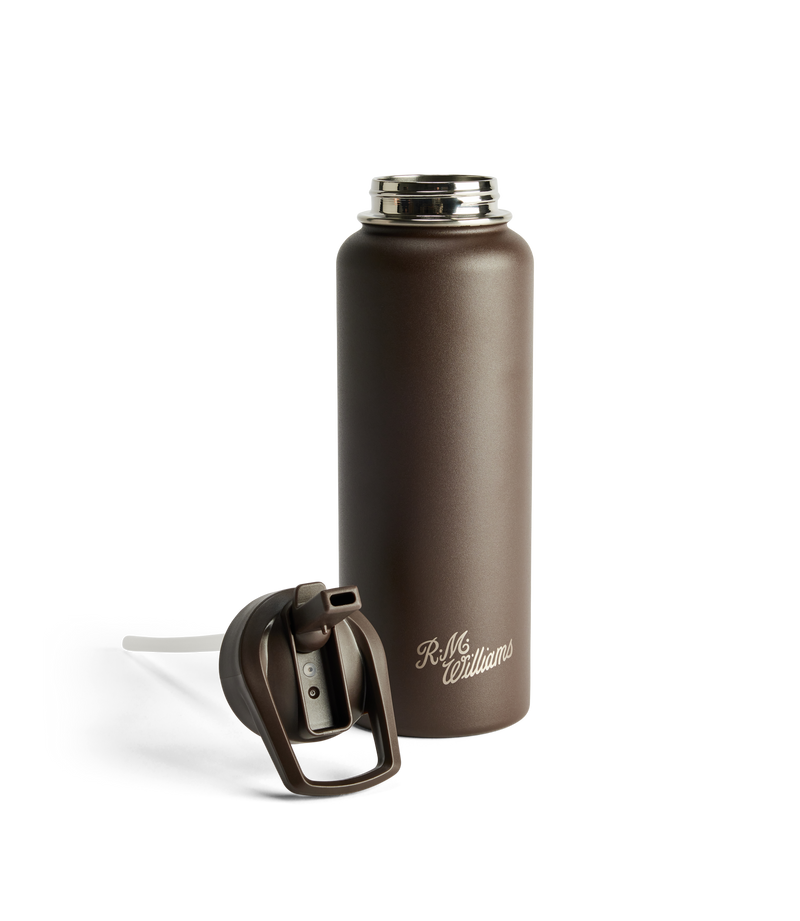 Straw Cap Water Bottle - Chestnut