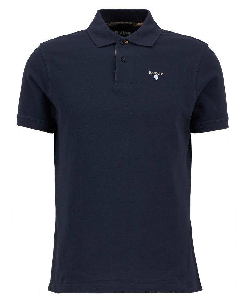Tartan Pique Polo Shirt - Navy