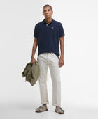 Tartan Pique Polo Shirt - Navy