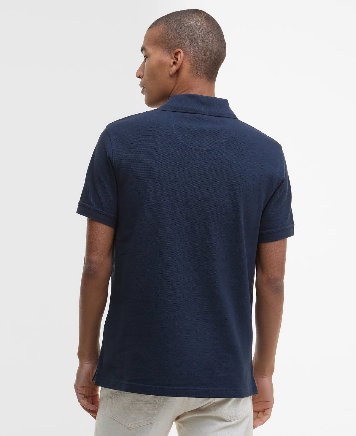Tartan Pique Polo Shirt - Navy