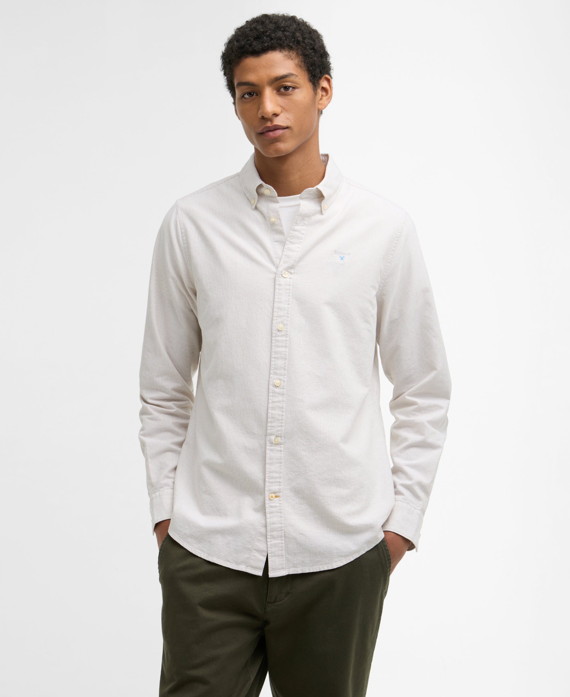 Barbour Striped Oxtown Tailored Shirt - Stone