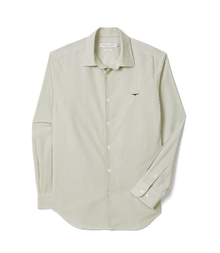 Sommers Poplin Stripe Shirt - White/Green