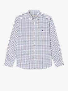 R.M.Williams Newland Shirt - Navy/Burg/White