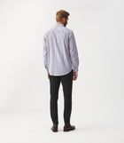 Collins Button Down Shirt - Navy/Burg/White