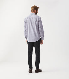 Collins Button Down Shirt - Navy/Burg/White