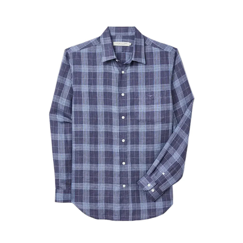 Robe Regular Linen Shirt - Navy Blue