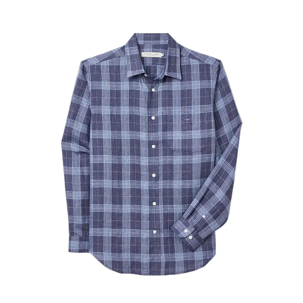 Robe Regular Linen Shirt - Navy Blue