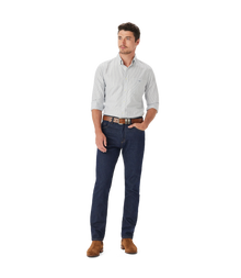 Regular Oxford Shirt - Navy White