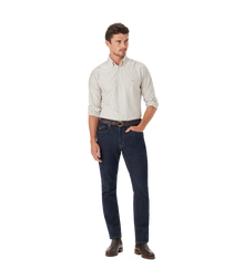 Regular Oxford Shirt - Brown White
