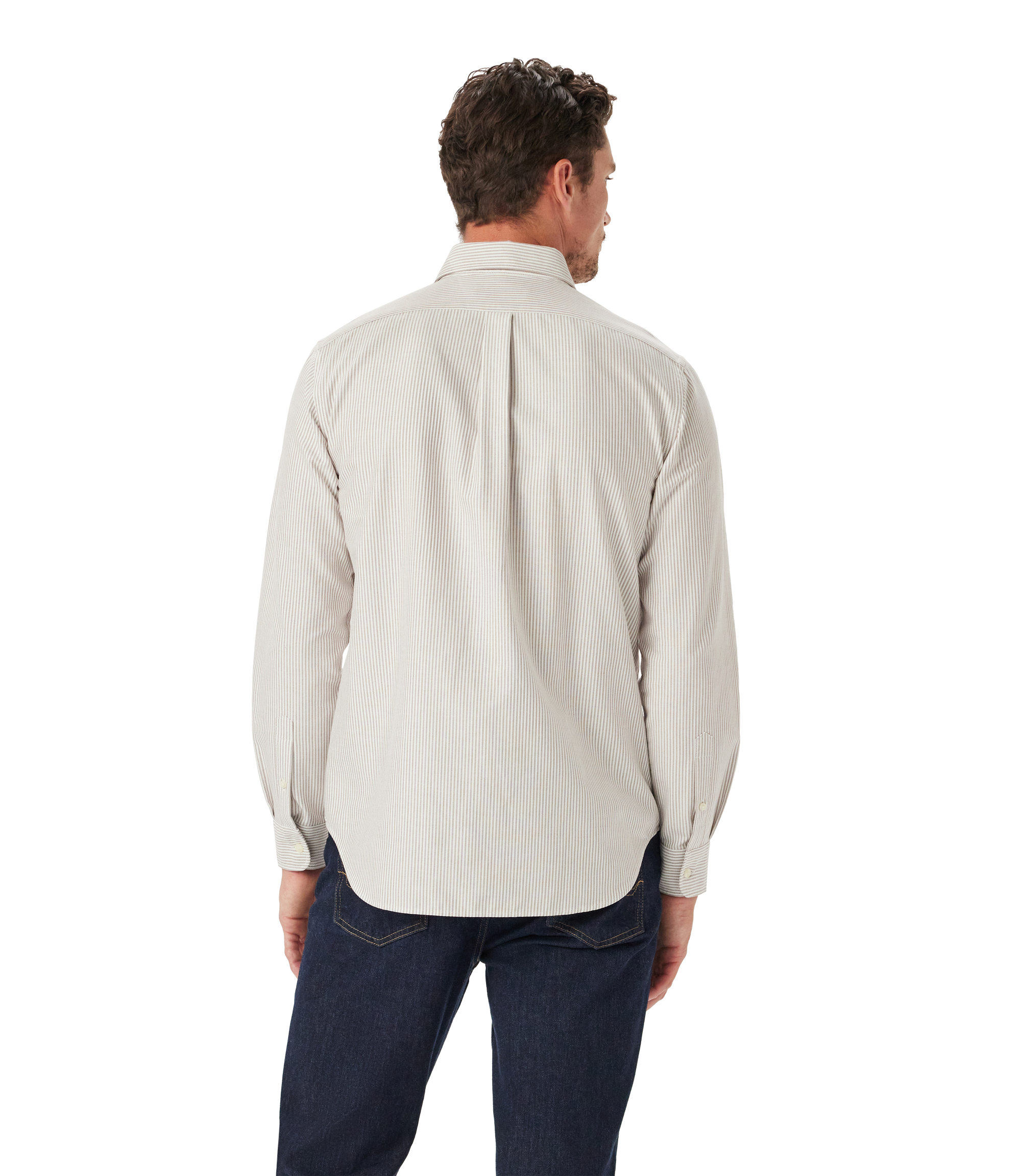 Regular Oxford Shirt - Brown White