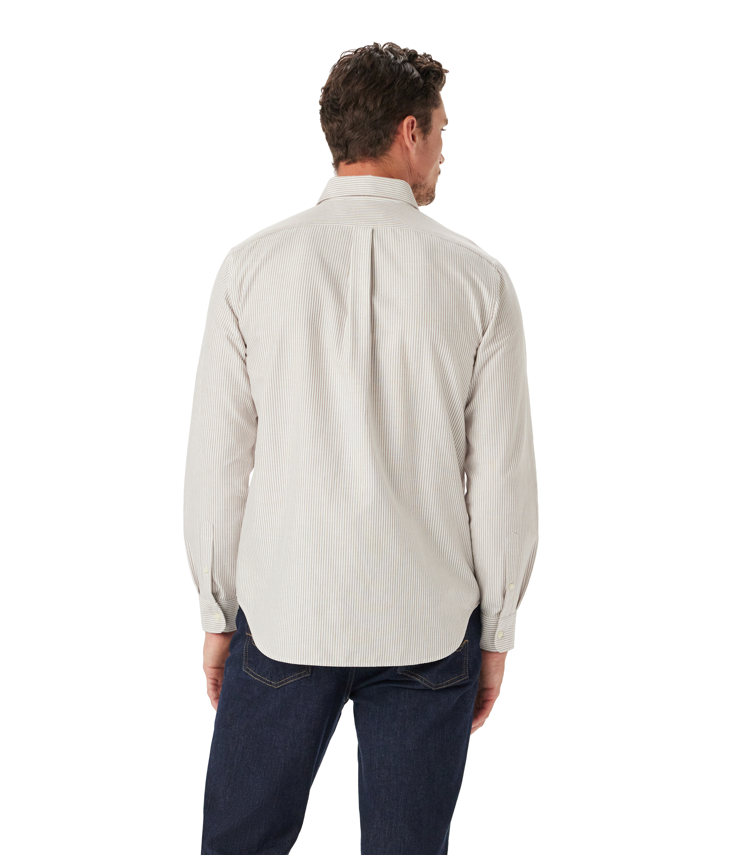 Regular Oxford Shirt - Brown White