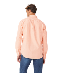 Regular Shirt - Orange/White