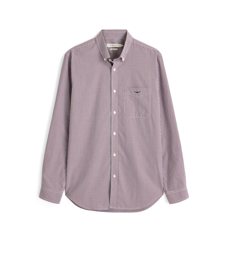 Whyalla poplin check shirt