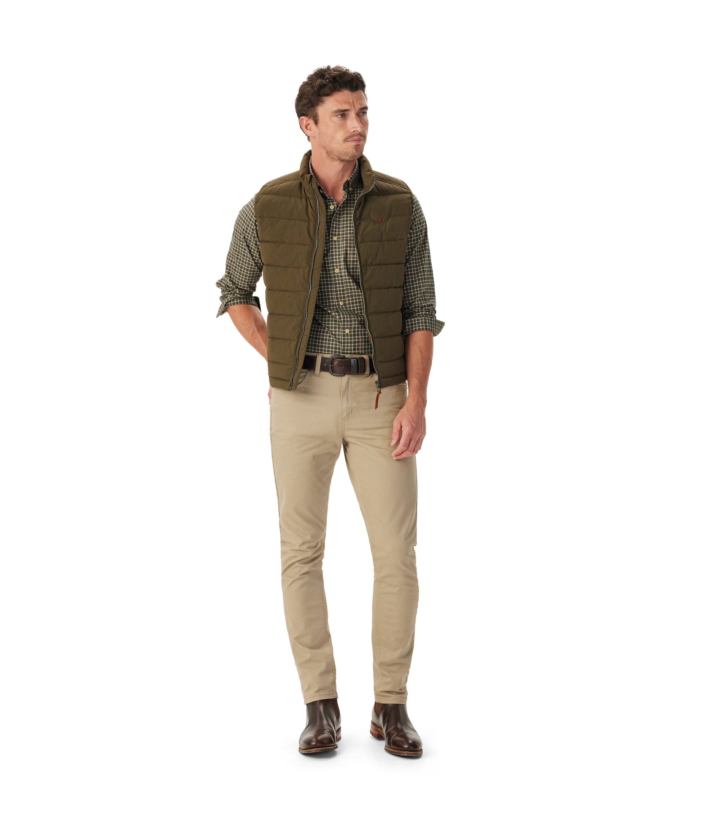 Springwood Poplin Check Shirt - Green