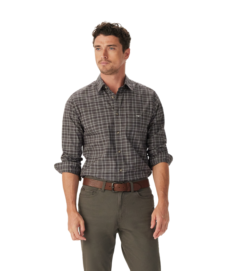 Warrah Poplin Check Shirt - Blackberry