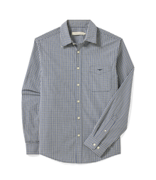 R.M.Williams Classic Poplin Check Shirt - Navy Char