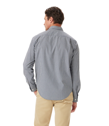 R.M.Williams Classic Poplin Check Shirt - Navy Char
