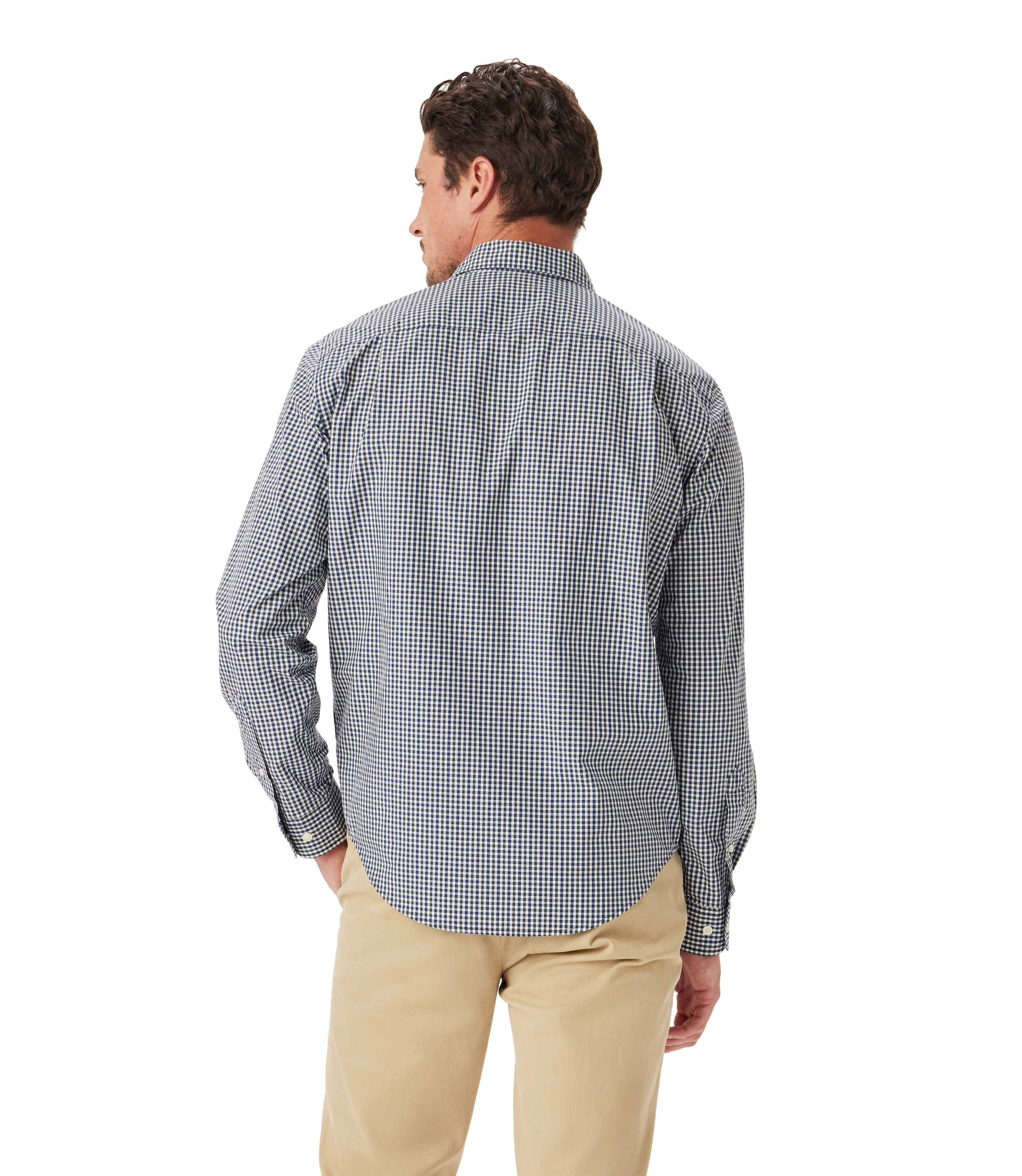 R.M.Williams Classic Poplin Check Shirt - Navy Char