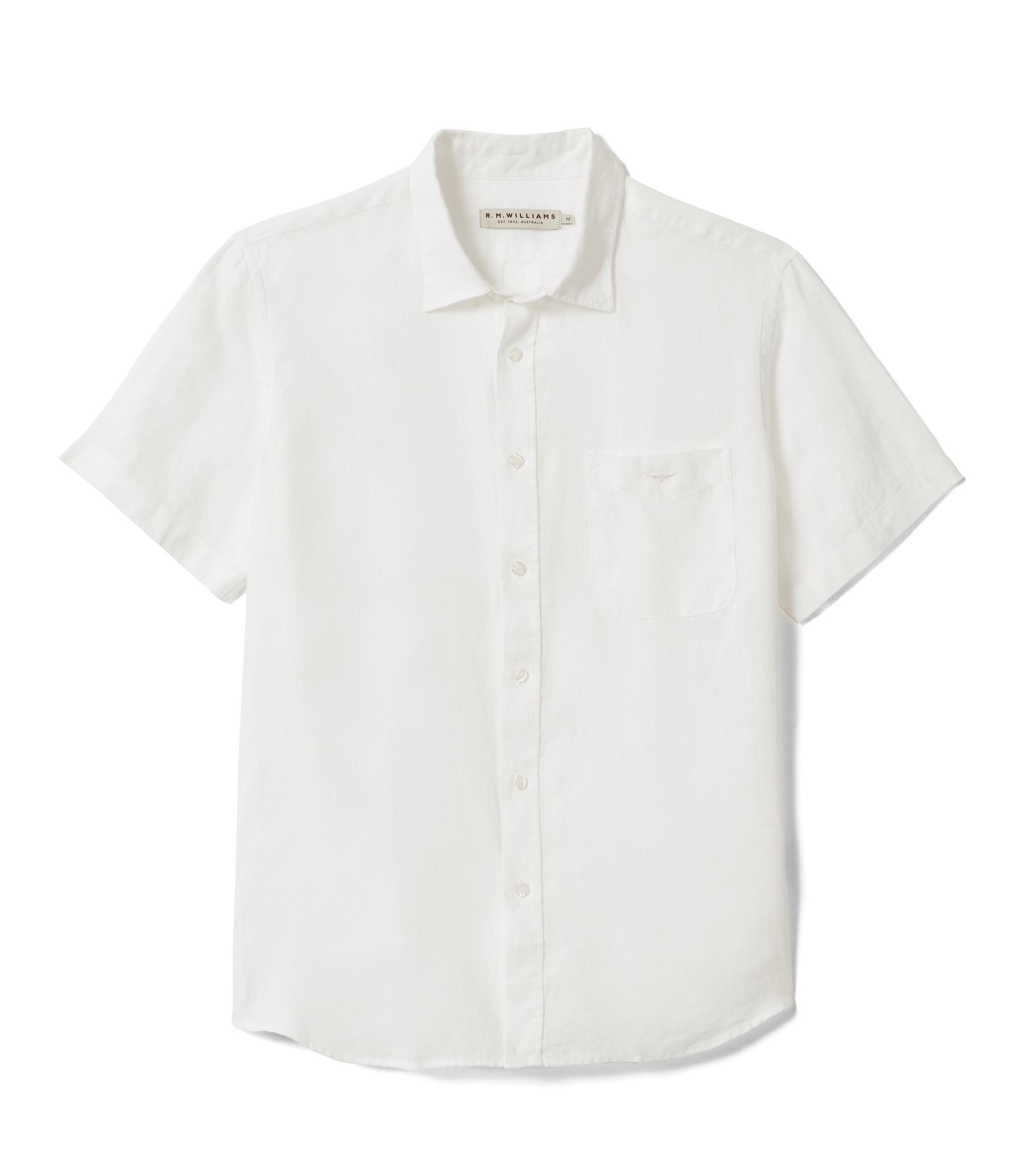 Regular Linen SS Shirt - White