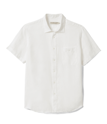 Regular Linen SS Shirt - White