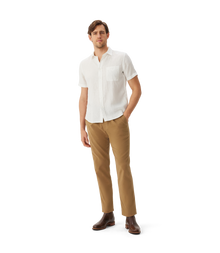 Regular Linen SS Shirt - White