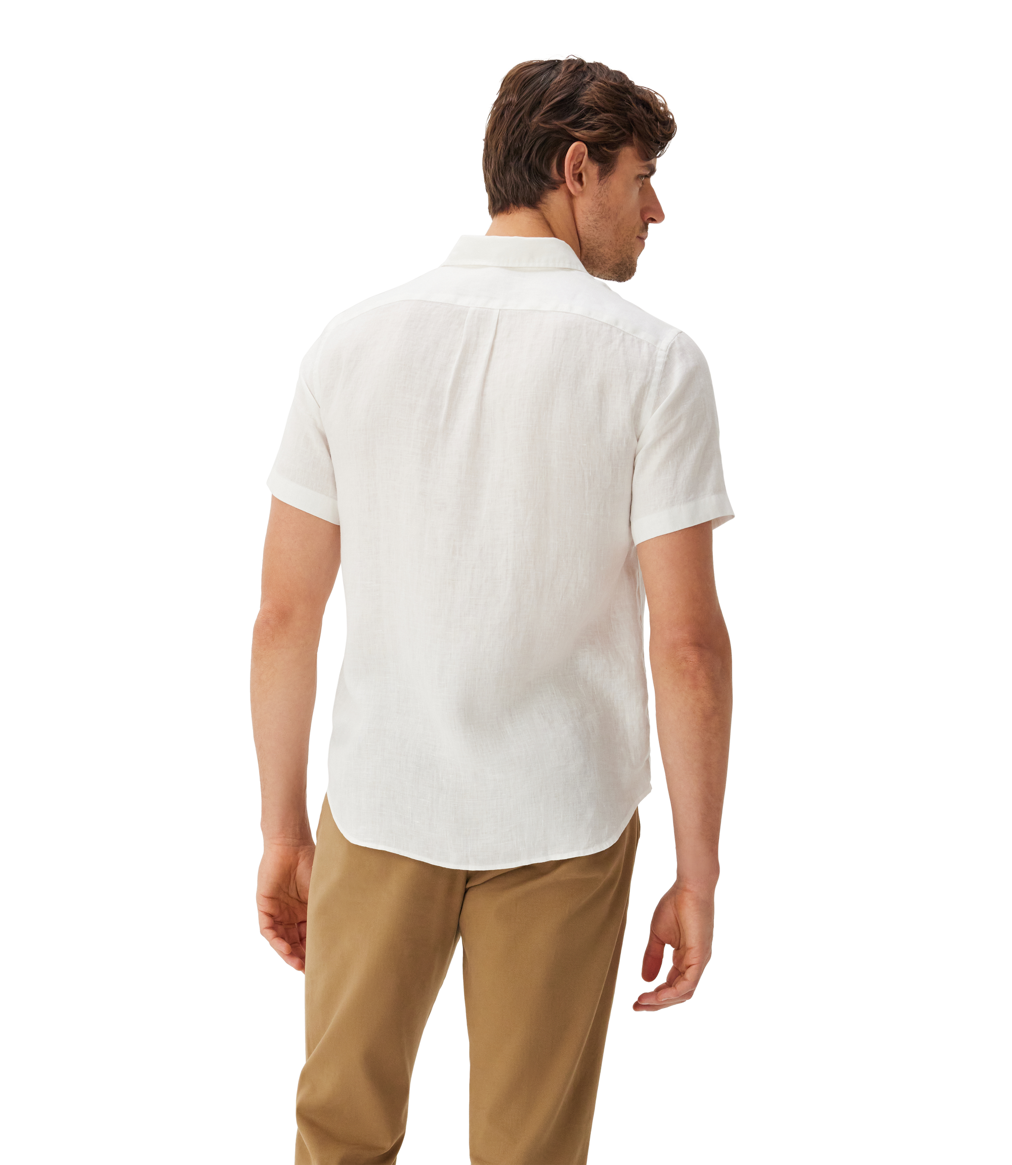 Regular Linen SS Shirt - White