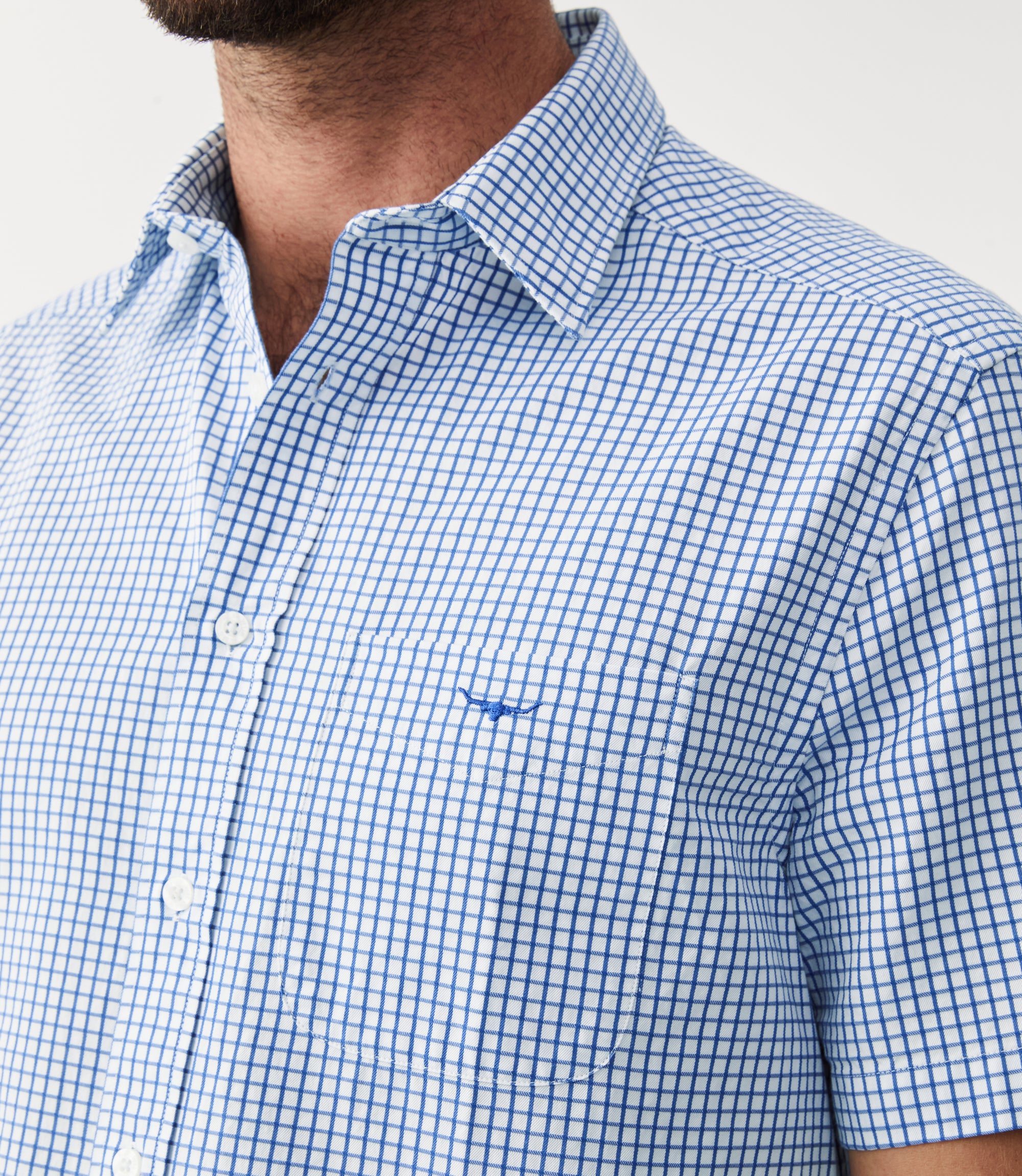 Hervey Shirt - White Blue