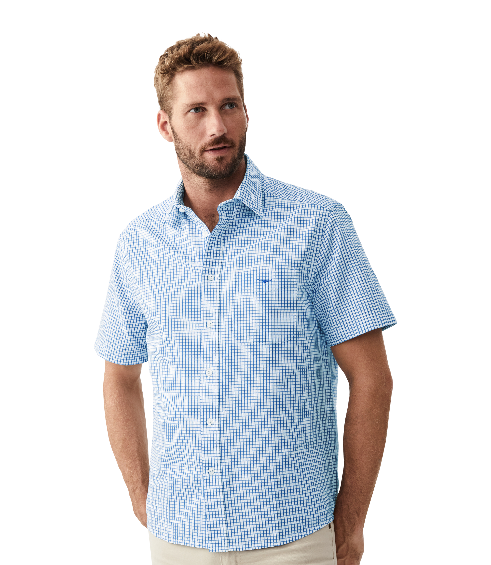 Hervey Shirt - White Blue