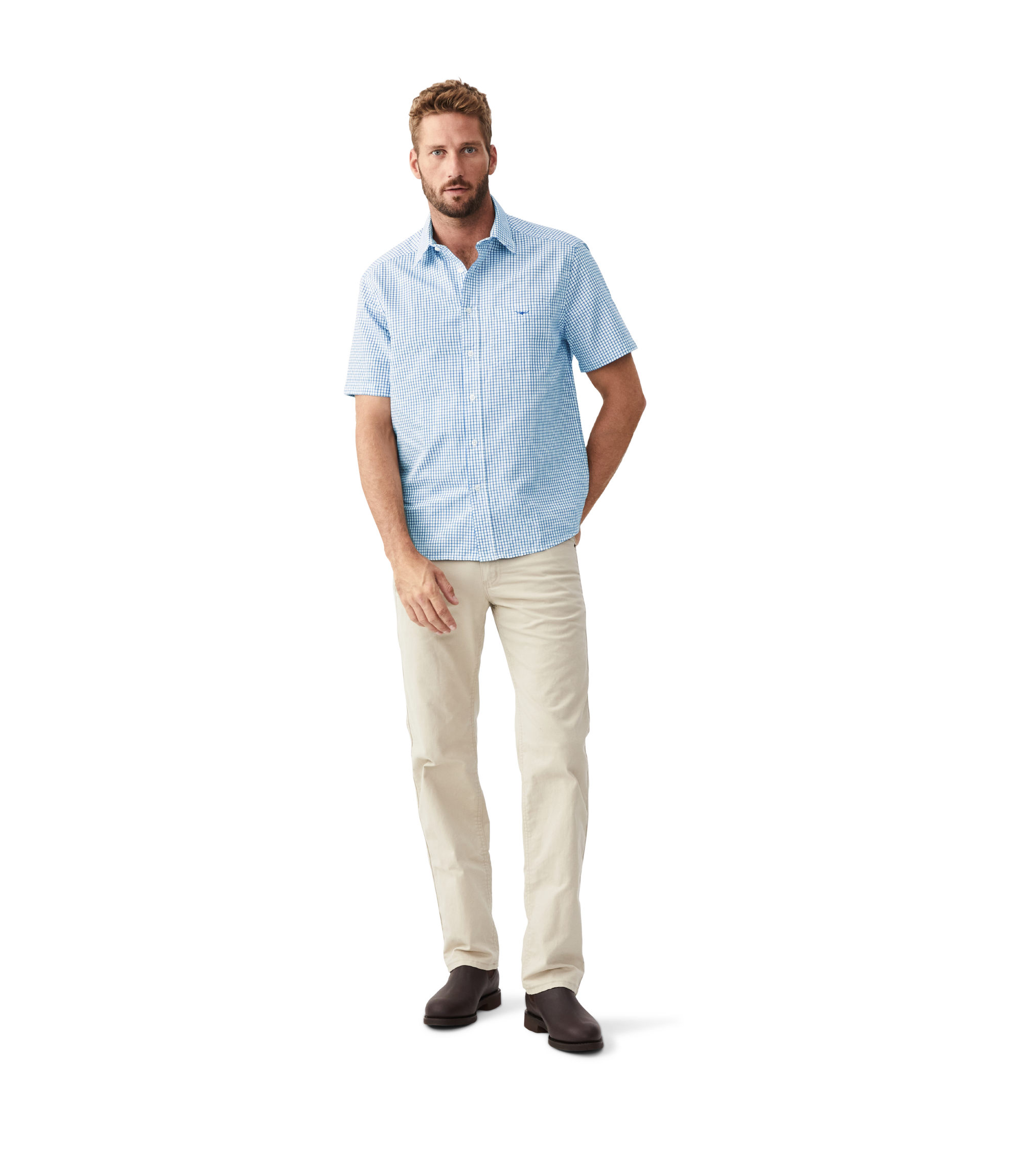 Hervey Shirt - White Blue