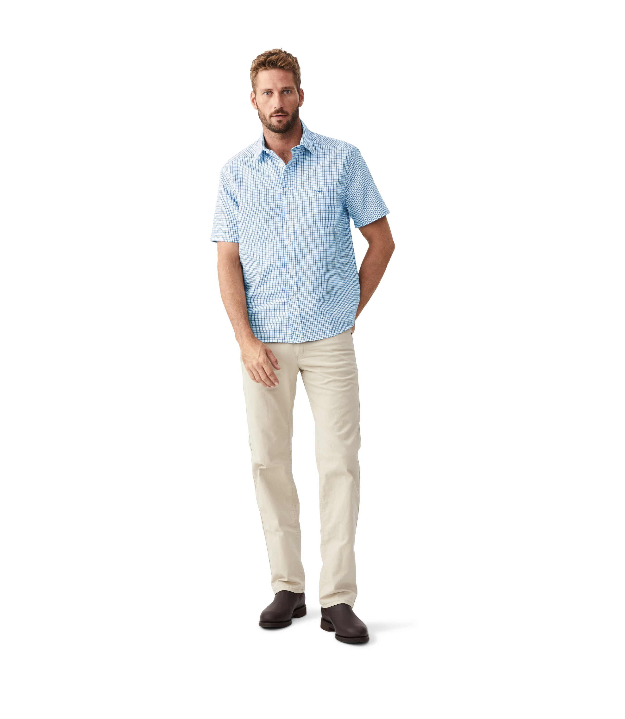 Hervey Shirt - White Blue