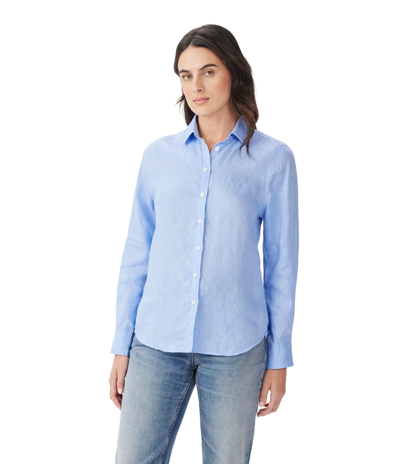 Olney Linen Shirt - Light Blue