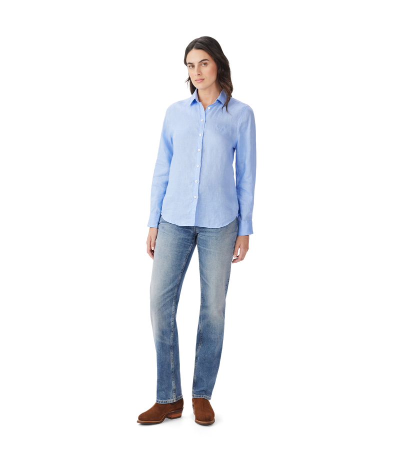 Olney Linen Shirt - Light Blue